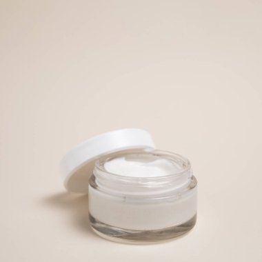 close up shot body cream with plain background. Resolution and high quality beautiful photo