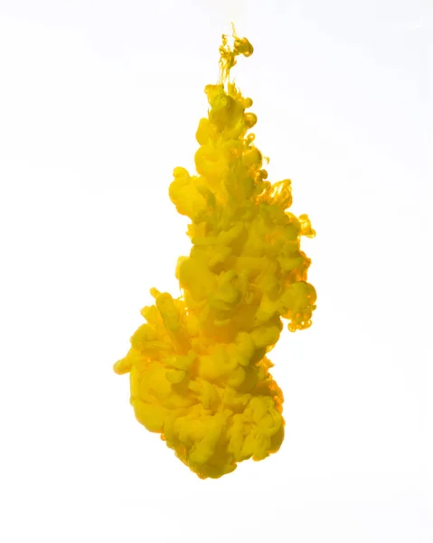 Colorful Yellow Ink Falling Resolution High Quality Beautiful Photo — Stok fotoğraf