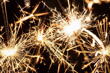 close up fireworks light new year night. Resolution and high quality beautiful photo