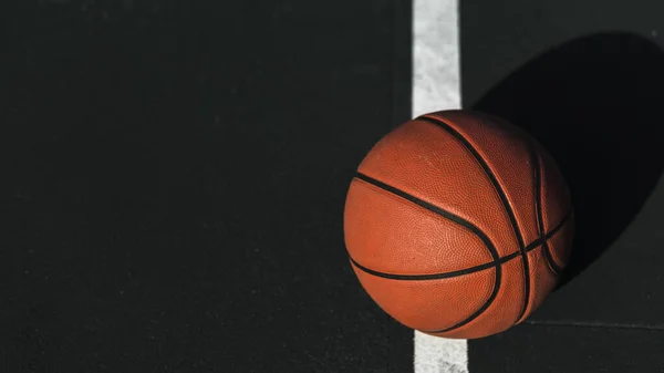 Fechar Campo Basquetebol Resolução Alta Qualidade Bela Foto — Fotografia de Stock