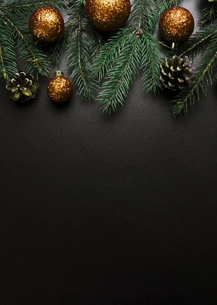 크리스마스 전나무가지에 보울을 심는다 고품질의 아름다운 — 스톡 사진