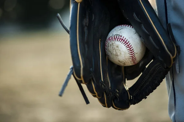 Zavřít baseballovou rukavici. Vysoká kvalita a rozlišení krásný fotografický koncept — Stock fotografie