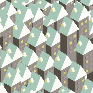 sorunsuz vektör geometrik soyut desen Tasarimli evler