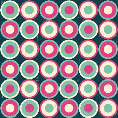 Vektör renkli soyut retro kesintisiz geometrik desen