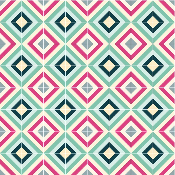 Vector Rétro abstrait coloré motif géométrique sans couture — Image vectorielle