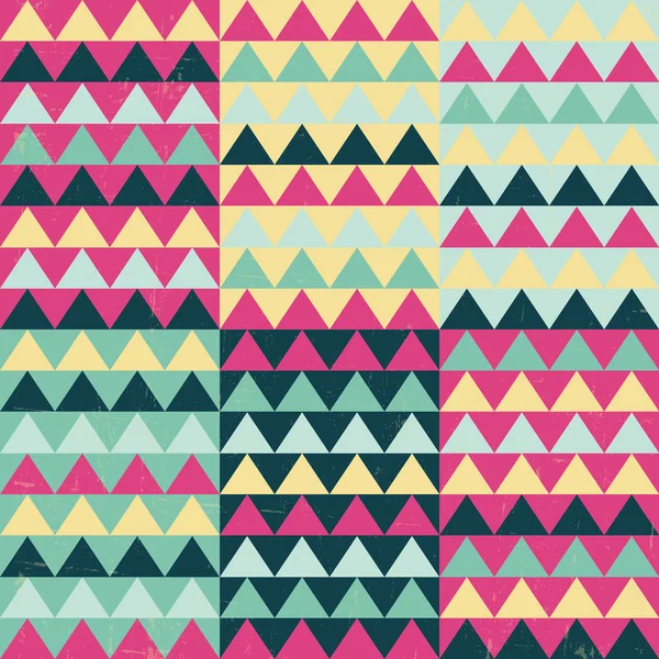 Vector Rétro abstrait coloré motif géométrique sans couture — Image vectorielle