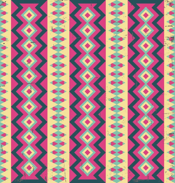 Tribal étnico textil decorativo envejecido apenado ornamental stri — Archivo Imágenes Vectoriales