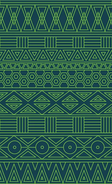 Tribal etniska textil dekorativa åldern nödställda prydnads stri — Stock vektor