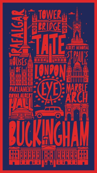 istanbul şehir poster tipografik vektör turistik el çekilmiş