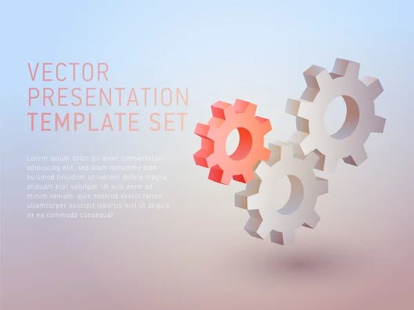vektör 3d iş Tema sunu şablonu ayarla