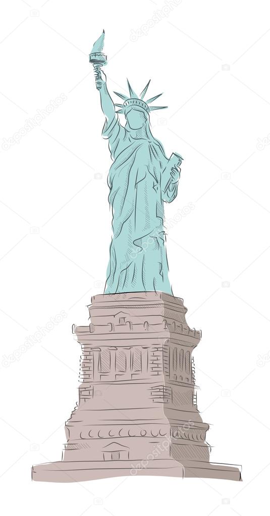 Estátua Do Desenho Da Liberdade Foto De Stock Imagem