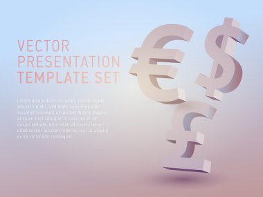 vektör 3d iş Tema sunu şablonu ayarla