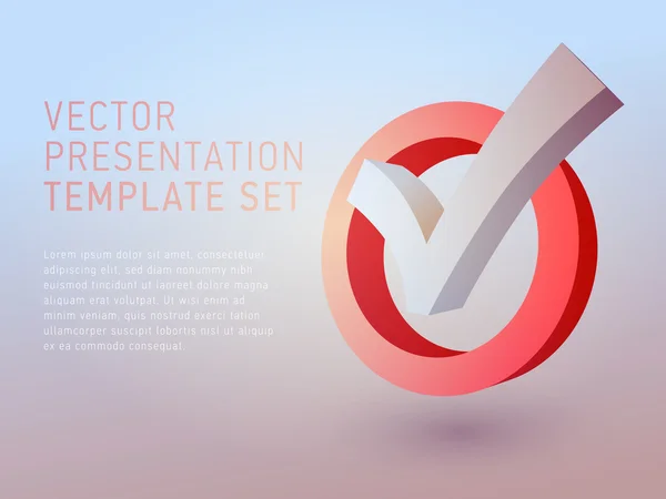 vektör 3d iş Tema sunu şablonu ayarla