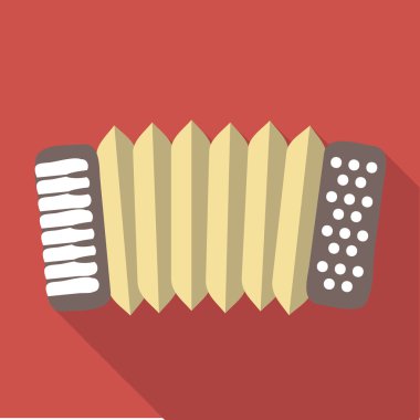 Vektör çizim uzun gölge düz simgesi sunumla