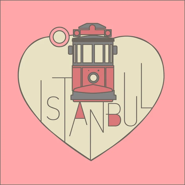 Vector línea icono estilo istanbul ilustrado puntos de referencia conjunto — Archivo Imágenes Vectoriales