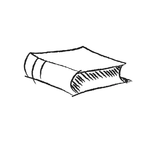 Vector bosquejo mano dibujo viejo libro ilustración — Vector de stock