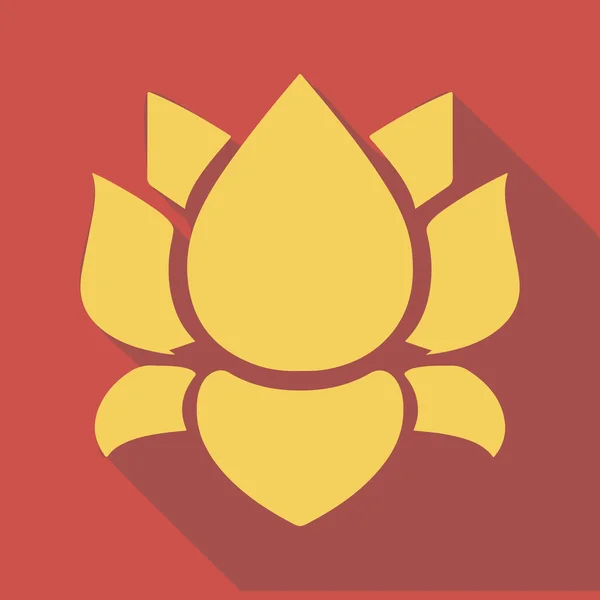 Platte ontwerp Lotus bloem pictogram vector toepassing — Stockvector