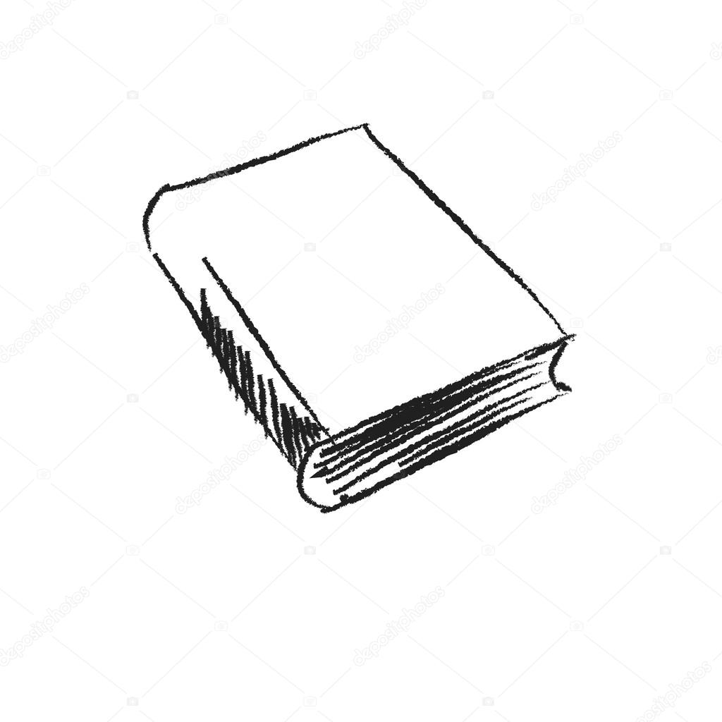 vector sketch hand drawing old book illustration