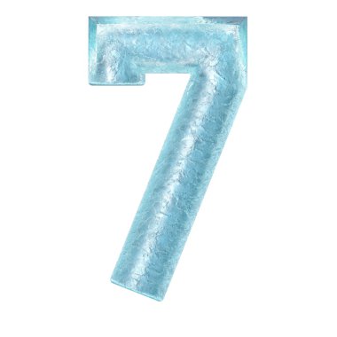 3D render illüstrasyon kaplı buz alfabesi