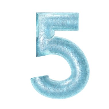 3D render illüstrasyon kaplı buz alfabesi