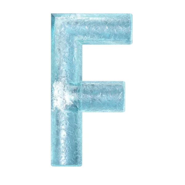 3d render illustration of ice covered alphabet — Stock Photo, Image