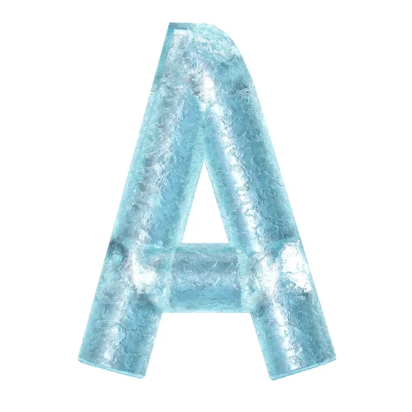 3D-Darstellung des eisbedeckten Alphabets — Stockfoto