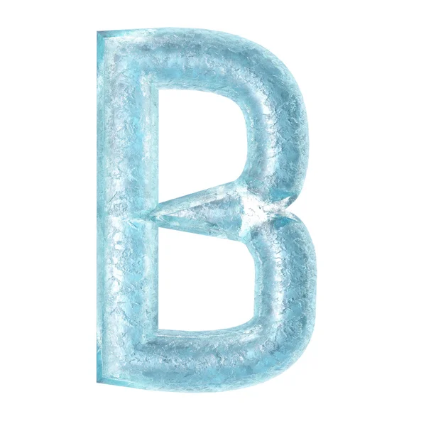 Illustrazione di rendering 3d dell'alfabeto ricoperto di ghiaccio — Foto Stock