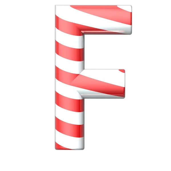 Candy cane alfabet collectie gestreepte in Kerstmis kleuren — Stockfoto