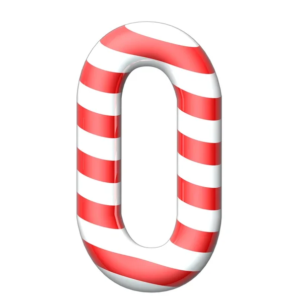 Candy cane alphabet collection striped in Christmas colours — Stock Photo, Image