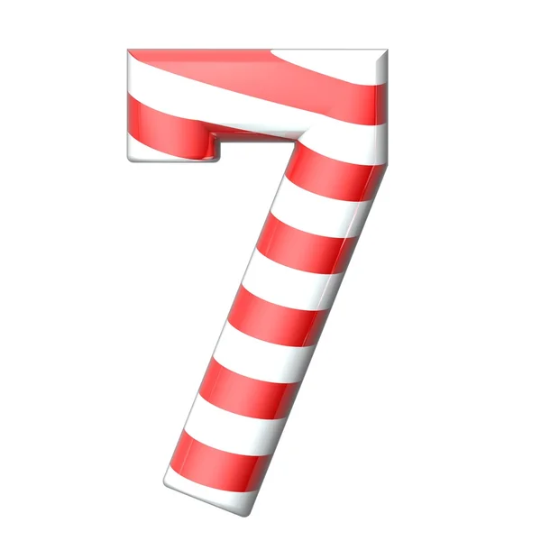 Candy cane alphabet collection striped in Christmas colours — Stock Photo, Image