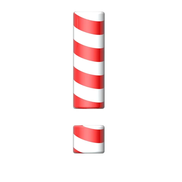 Candy cane alfabet collectie gestreepte in Kerstmis kleuren — Stockfoto