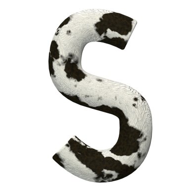 3D render inek cilt alfabe ve numaralar