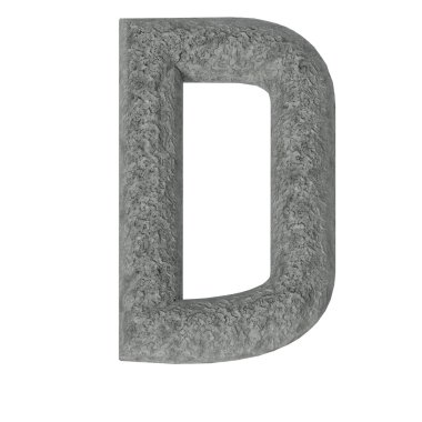 Beyaz arka plan üzerinde izole taş yazı tipleri kümesi