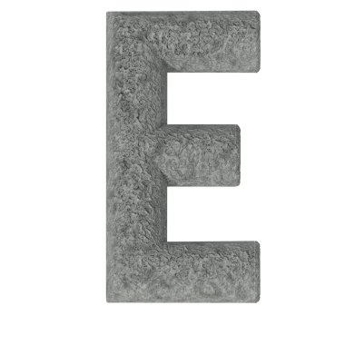 Beyaz arka plan üzerinde izole taş yazı tipleri kümesi