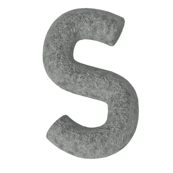 Set di caratteri in pietra isolati su sfondo bianco — Foto Stock