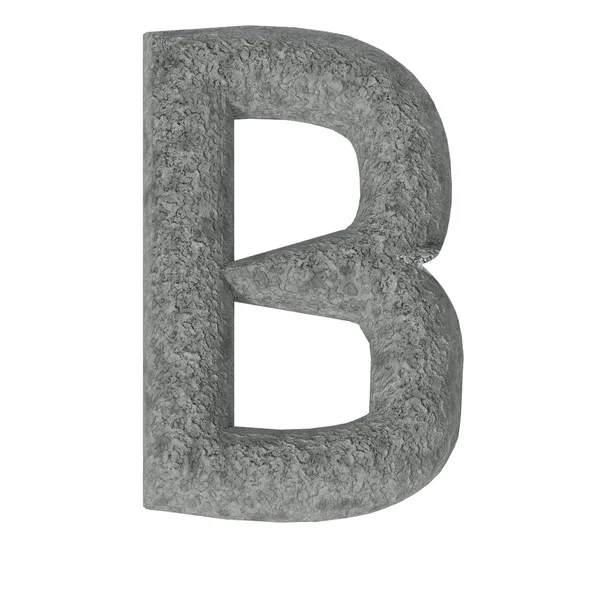 Set stenen lettertypen geïsoleerd op witte achtergrond — Stockfoto