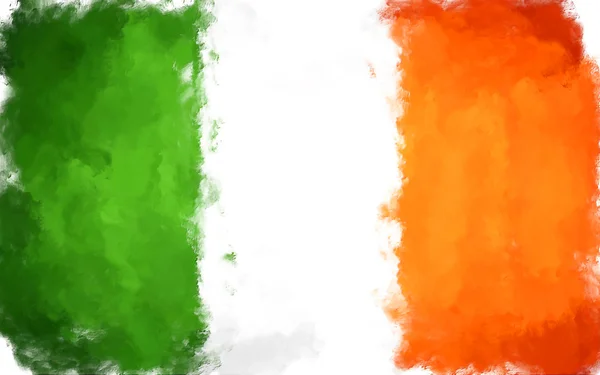 yağlı boya grunge illüstrasyon İrlanda bayrağı etkilenir 