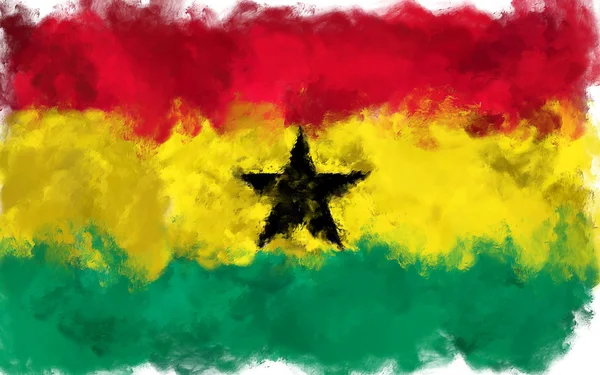 yağlı boya grunge Gana bayrak çizimi etkilenir 