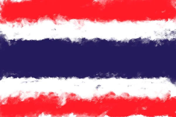 Олійний живопис гранж вилився в ілюстрацію прапора Таїланду — стокове фото