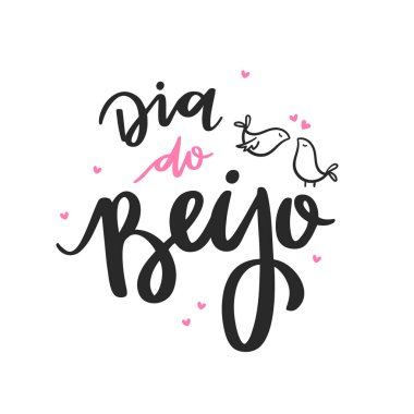Beijo, vektör illüstrasyonu 