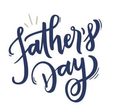 Babalar Günü yazısı. El çizimi kaligrafi. vektör illüstrasyonu.