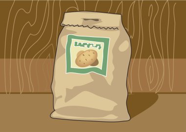 Patates paket. Vektör