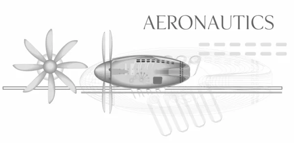 Conceito de aeronáutica — Vetor de Stock