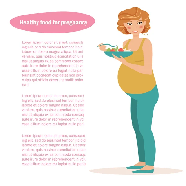 Alimento saludable durante el embarazo — Archivo Imágenes Vectoriales