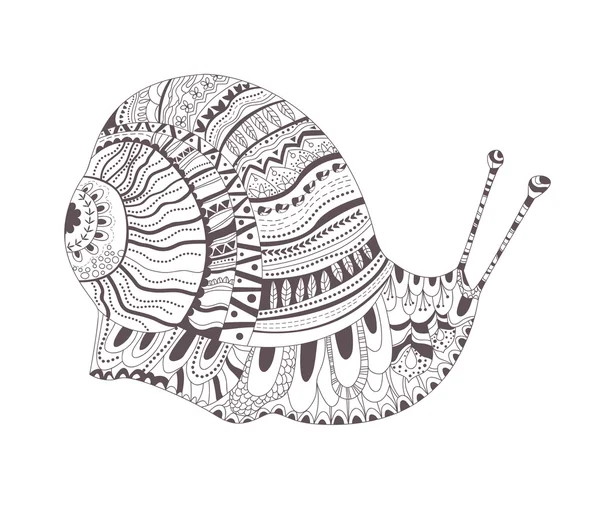 Croquis de tatouage. Escargot — Image vectorielle