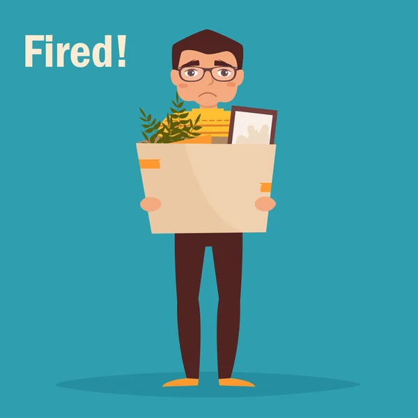 Dismissed. Fired from work — Stock Vector