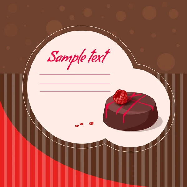 Dessert au chocolat. Peut être utilisé pour bannière, cartes, invitations de mariage, etc. — Image vectorielle