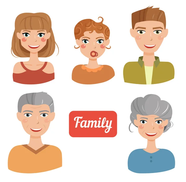 Familia feliz. — Vector de stock