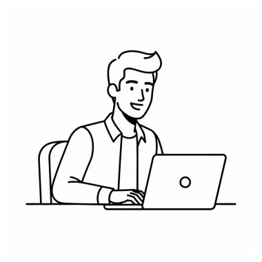 Dizüstü bilgisayarı olan adam