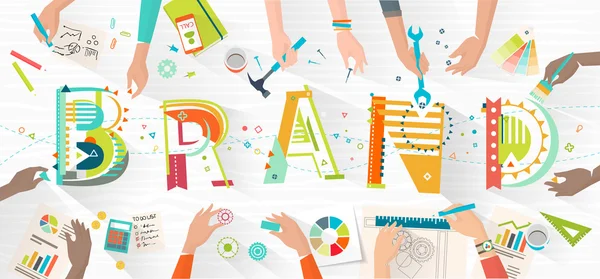 Concept of coworking  typography
